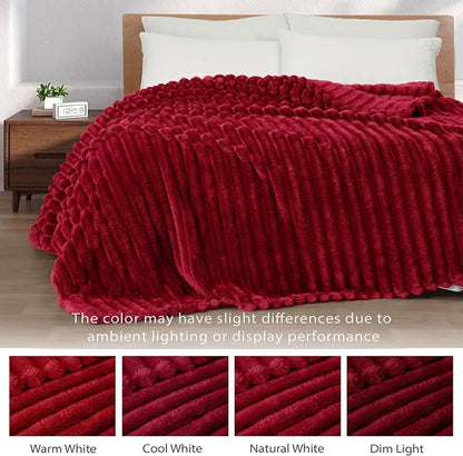 Exclusivo Mezcla Striped Queen Size Fleece Blanket - Image 3