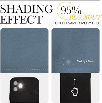 NICETOWN Smoky Blue Blackout Curtains - Image 7