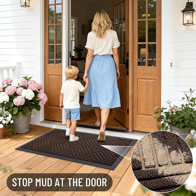 OLANLY Front Door Mat Outside Entrance 47x17, Waterproof Heavy-Duty Doormat | - Image 7
