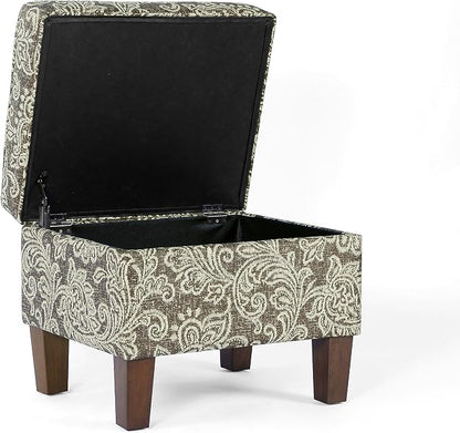 Homepop Home Decor |K7646-A880| Upholstered Modern Rectangular Storage Ottoman - Image 5