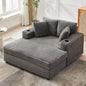 IDEALHOUSE 60" Oversized Chaise Lounge Chair Indoor, Comfy Corduroy Lounge Sofa by IDEALHOUSE