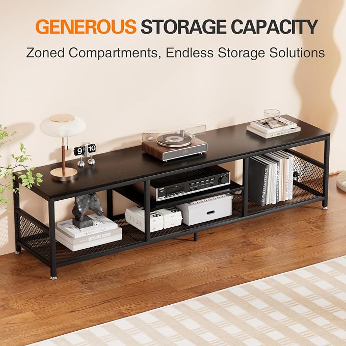 VECELO TV Stand with Power Outlets - Image 9