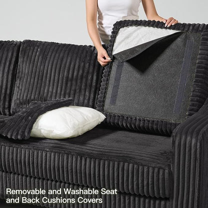 Belffin U Shaped Couch with Reversible Chaises Sectional Couches - Image 8
