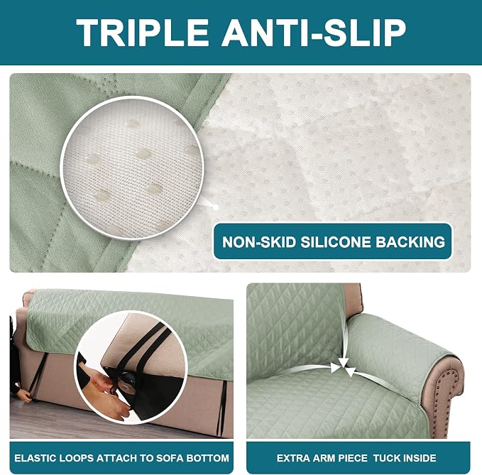 Turquoize 100% Waterproof Couch Cover Sofa Covers Washable Couch Covers - Image 4