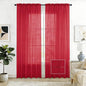 SpaceDresser Check Sheer Curtains 72 Inches Long by SpaceDresser