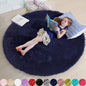 Amdrebio Dark Navy Blue Large Round Circle Rug 6Ft by Amdrebio