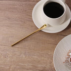 IMEEA Coffee Stirrers Demitasse Espresso Spoons SUS304 Stainless Steel Coffee Stir Sticks 5.9-Inch Tea Spoon, Set of 4 (Gold)