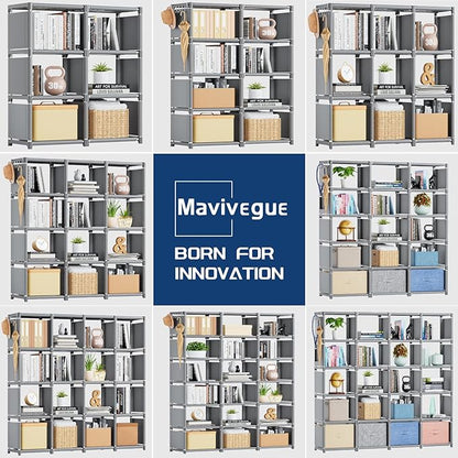 Mavivegue Book Shelf, 12 Cube Storage Organizer, DIY Bookcase, Metal Cube - Image 7