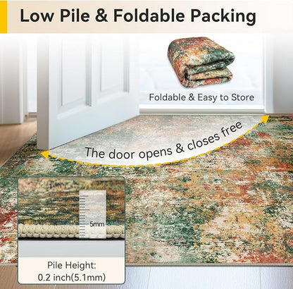 RELEANY Washable Round 8ft Area Rug - Image 5