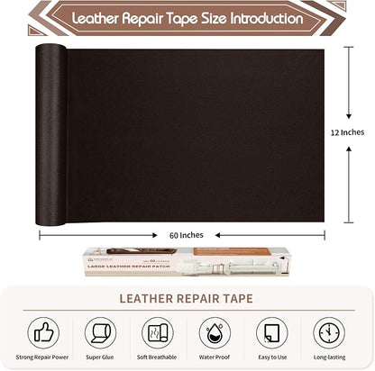 KING MOUNTAIN Leather Repair Patch, 12 x 60 Inches Self-Adhesive Repair Tape - Image 4