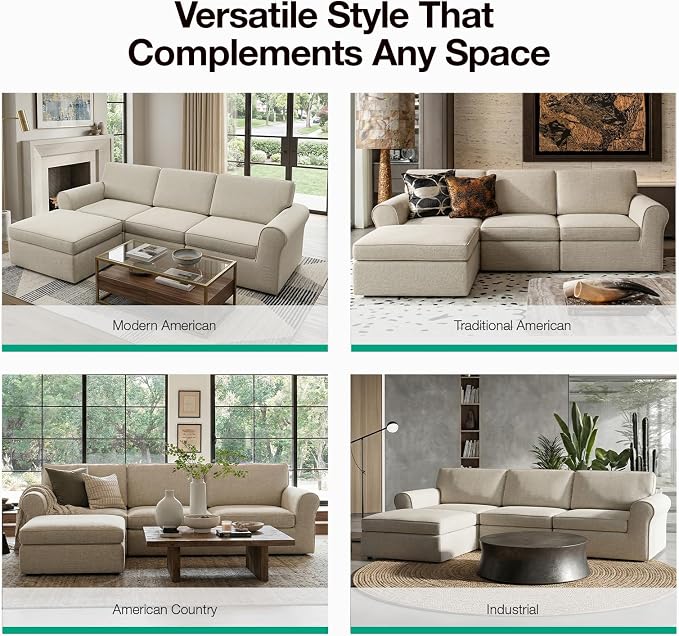 Novilla 108" Modular Sectional Sofa, Modular Sectional Couches - Image 21