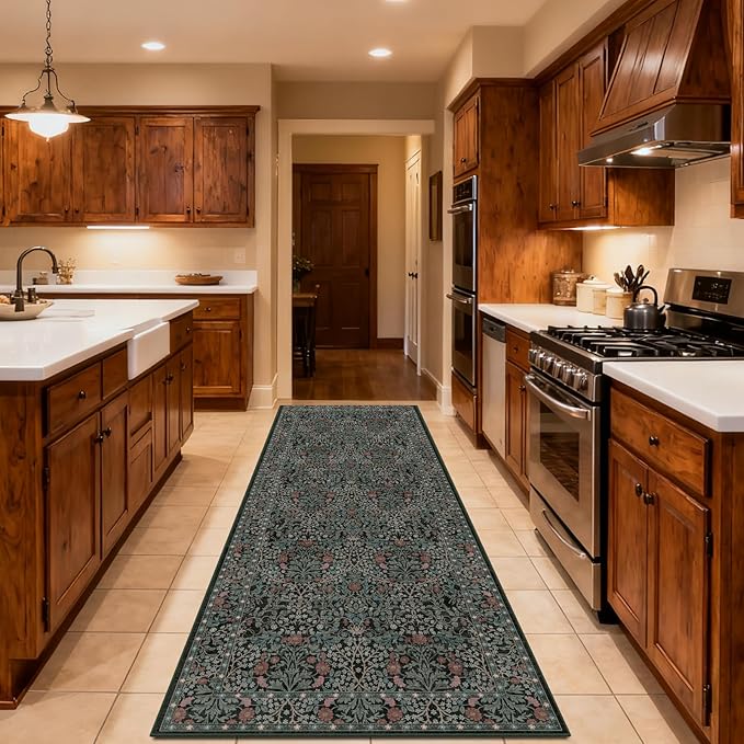 Washable 2'6" x 10' Runners for Hallways, Non Slip Long Floor Runner for Kitchen by Unknown