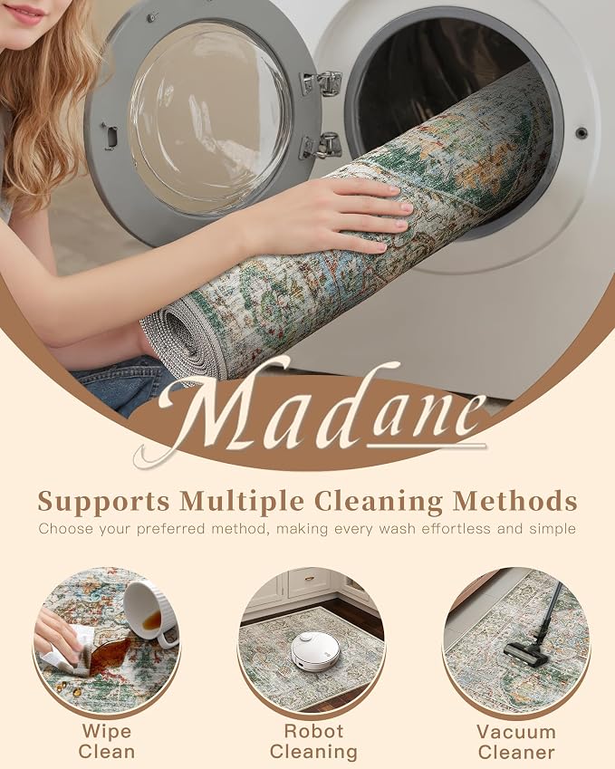 Madane Washable Runner Rugs 2x12 Long - Image 12
