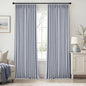 MIULEE Chambray Blue Pinch Pleated 100% Blackout Curtains 40x90 Inches | Room by MIULEE