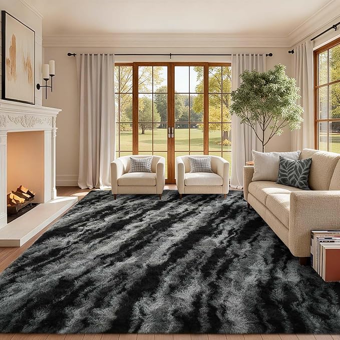 Area Rugs for Living Room, 4x6 Feet Soft Fluffy Shagg Plush Rug High Pile Large - Image 3