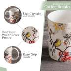 Maison d' Hermine Coffee Mug with Handles Fine Bone China Mugs Pack of Two Tea Cups for Hot Beverages Cappuccino Latte Home Restaurant Office Perfect for Gift (Equinoxe - Beige, 15 Ounce)
