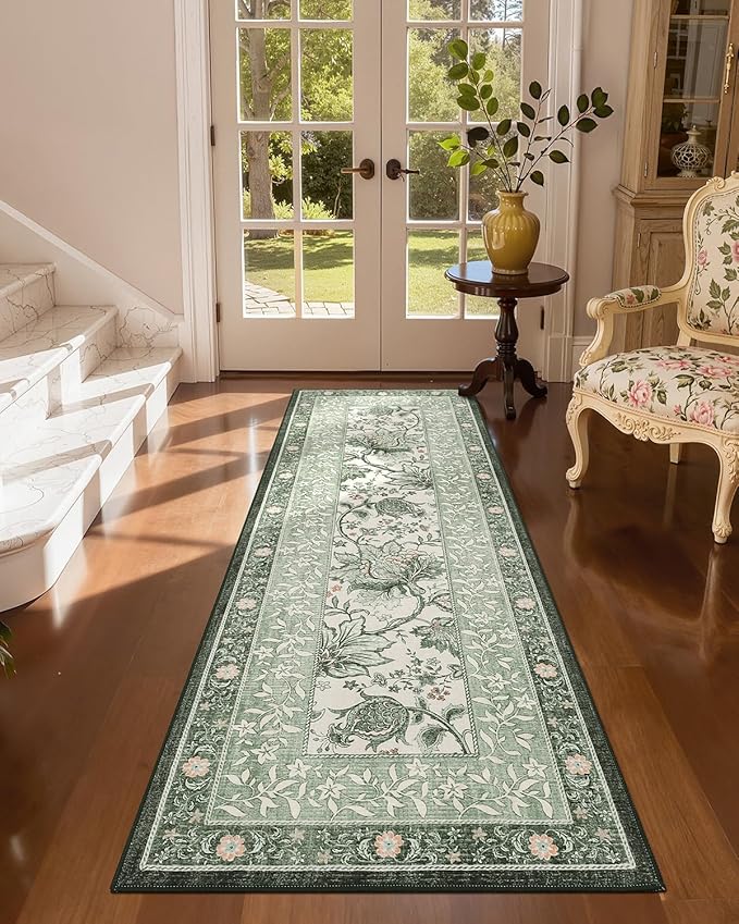 GarveeHome Sage Green 2x6 Washable Kitchen Runner Rugs Non Slip Provence - Image 6