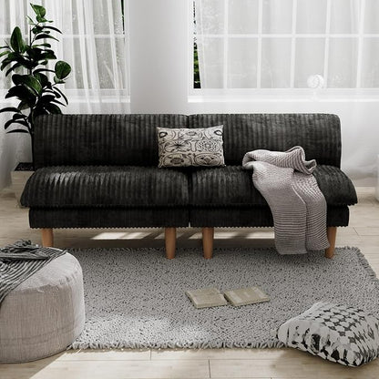 Ribilake 69" Futon Sofa Bed, 4 in 1 Multi-Function Couch Sleeper - Image 2