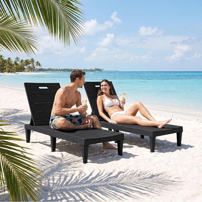 Greesum Outdoor Chaise Lounge Chairs Set of 2 - Image 7