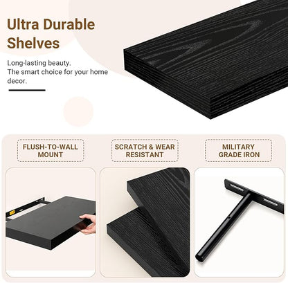 55 Inch Floating Shelves, 12 Inch Deep Floating Shelves - Image 5