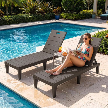 Greesum Outdoor Chaise Lounge Chairs Set of 2 - Image 2