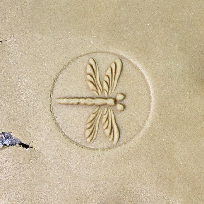 Wood Cookie Stamp, 2.5 Inch (Dragonfly CS-019)