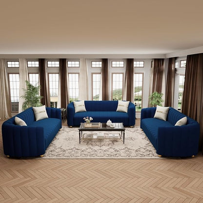 KEAI 83.46" Velvet Couch for Living Room Large Modern Sofa - Image 7