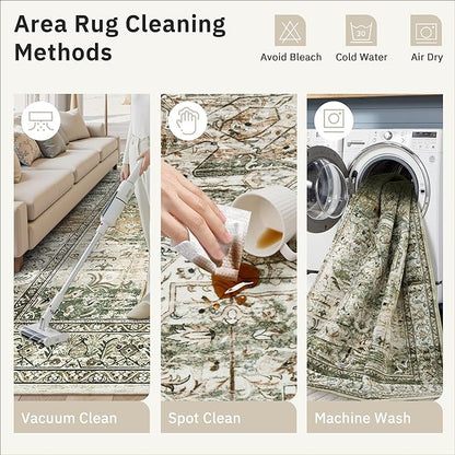 Soalmost Washable Area Rug 8x10 Large Soft Rugs - Image 5