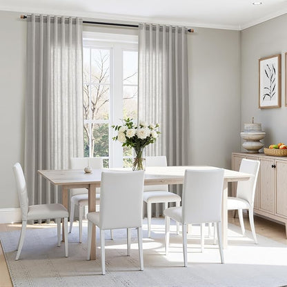 Light Gray Linen Curtains 108 Inches Long - Image 7