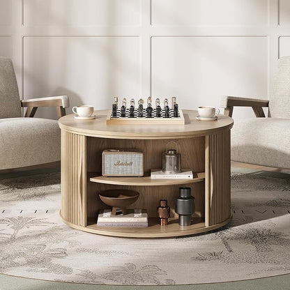 JOINICE 31.5" Round Lift Top Coffee Table - Image 5