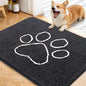 OLANLY Dog Door Mat for Muddy Paws 40x32, Paw Print Design Chenille Mud Mat | by OLANLY