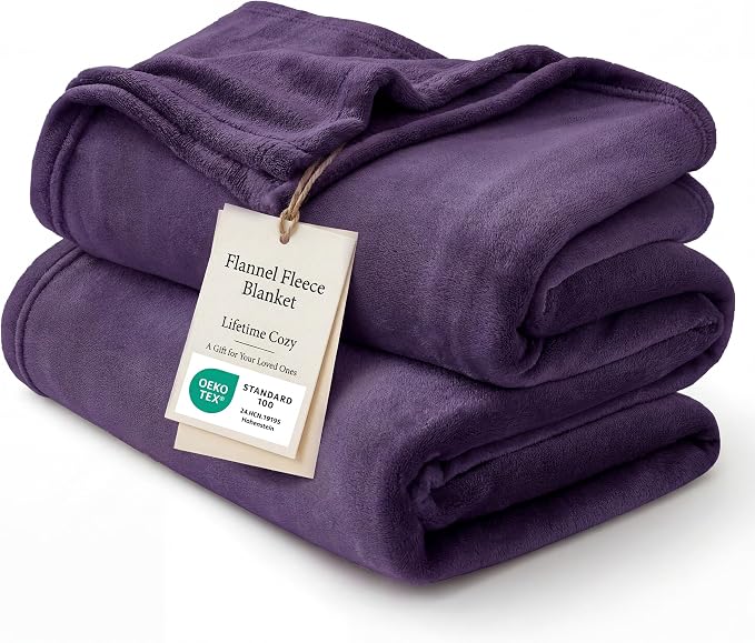 Bedsure Fleece Blanket Twin Blanket Purple by Unknown