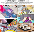LET'S RESIN Resin Collector Mat, Easy Clean & Silicone Heat Resistant Mats 14.5'' x 9.4'', Non-Slip Multipurpose Thick Silicone Mats for Resin Molds, Epoxy Resin, Cup Turner, Kitchen Counter, Placemat