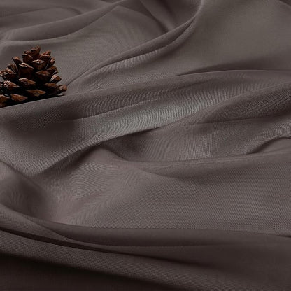 Chocolate Sheer Curtains 120 Inches Long 2 Panels Set, 59 Inch Extra Wide Soft - Image 5
