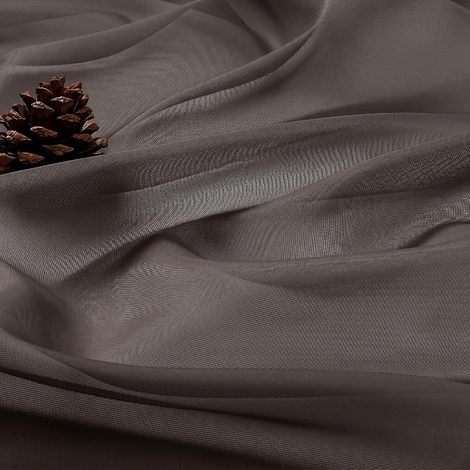 Chocolate Bedroom Curtains 2 Panel Sets 96 Inch Length, 59 Inch Extra Wide - Image 5