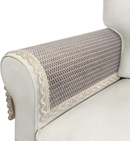 Couch Arm Covers, Couch Covers, Non-Slip Lace Armrest Covers, Headrest/Backrest by Becoolifer