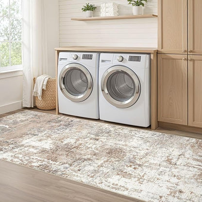 LOONGRUG Runner Rug 2x8 Washable Non-Slip Kitchen Neutral Modern Rug | Abstract - Image 6