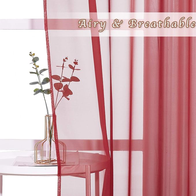 NICETOWN Christmas Sheer Window Curtains - Image 3