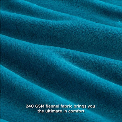 Bedsure GentleSoft Fleece Blankets Queen Size Teal - Image 4