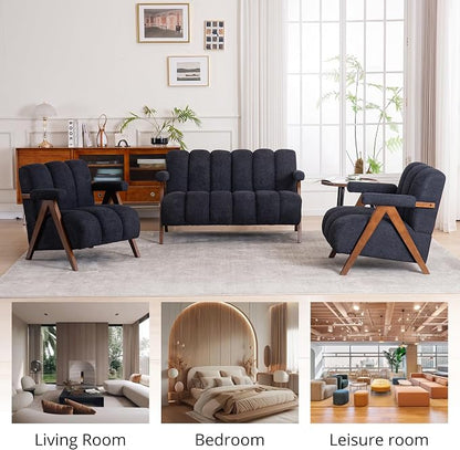 Mid Century Modern Accent Chair Loveseat Sofa - Image 7