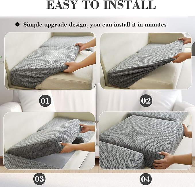 Couch Covers for 2 Cushion Sofa Pet Friendly Couch Cushion Covers Universal - Image 6