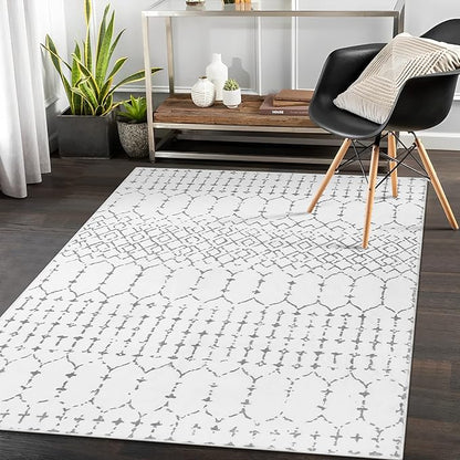 Lahome Moroccan Washable Living Room Rug 3x5 Area Rugs by Lahome