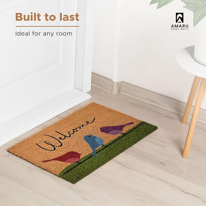 Coir Welcome Mat, Colorful Birds, 24 x 36 in | 100% Natural Coir, Anti-Shedding - Image 5