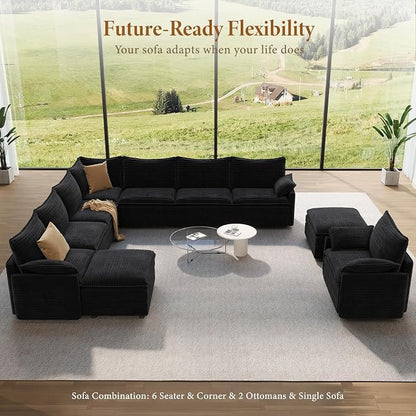 Vesgantti Large Modular Sectional Sofa, Big Comfy Cloud Couch - Image 8