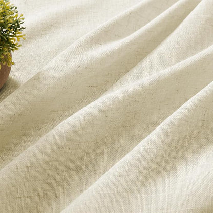 Joydeco Linen Curtains 96 Inch Length 2 Panel Sets, Light Filtering Curtains - Image 2