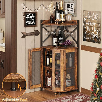 JKsmart Corner Bar Cabinet - Image 6