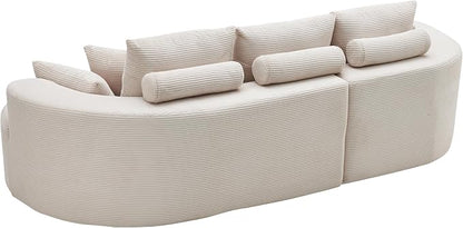 106'' Sectional Curved Sofa Sponge Couch - Image 5