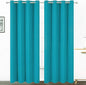 Teal Thermal Blackout Curtains/52 x 95 Inch/Set of 2 Panels Room Darkening by Lemomo