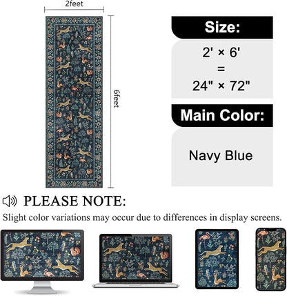 DUKINO 2x6 Runner Rug, Washable Animal Kitchen Rugs Non Slip, Low Pile - Image 2
