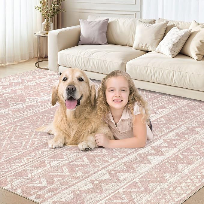 cotiled Boho 8x10 Area Rugs for Living Room: Large Moroccan Washable Rug | - Image 9